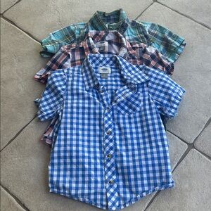 Old Navy Kids Plaid short sleeve shirts bundle of 3